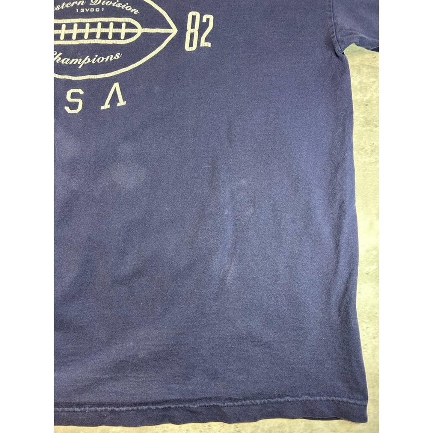 Vintage Y2K Mecca USA Graphic Spellout Long Sleeve T-Shirt Size XXL Blue