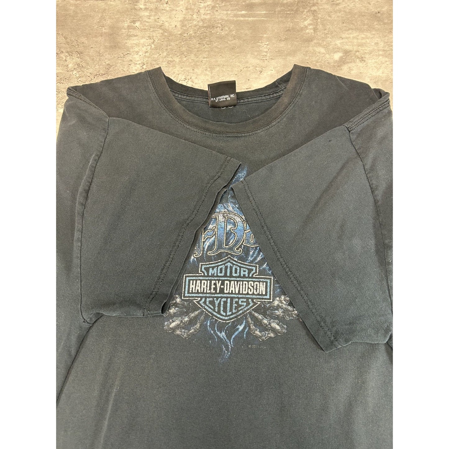 Harley Davidson Motorcycles Grim Reaper Graphic T-Shirt Size 2XL Black