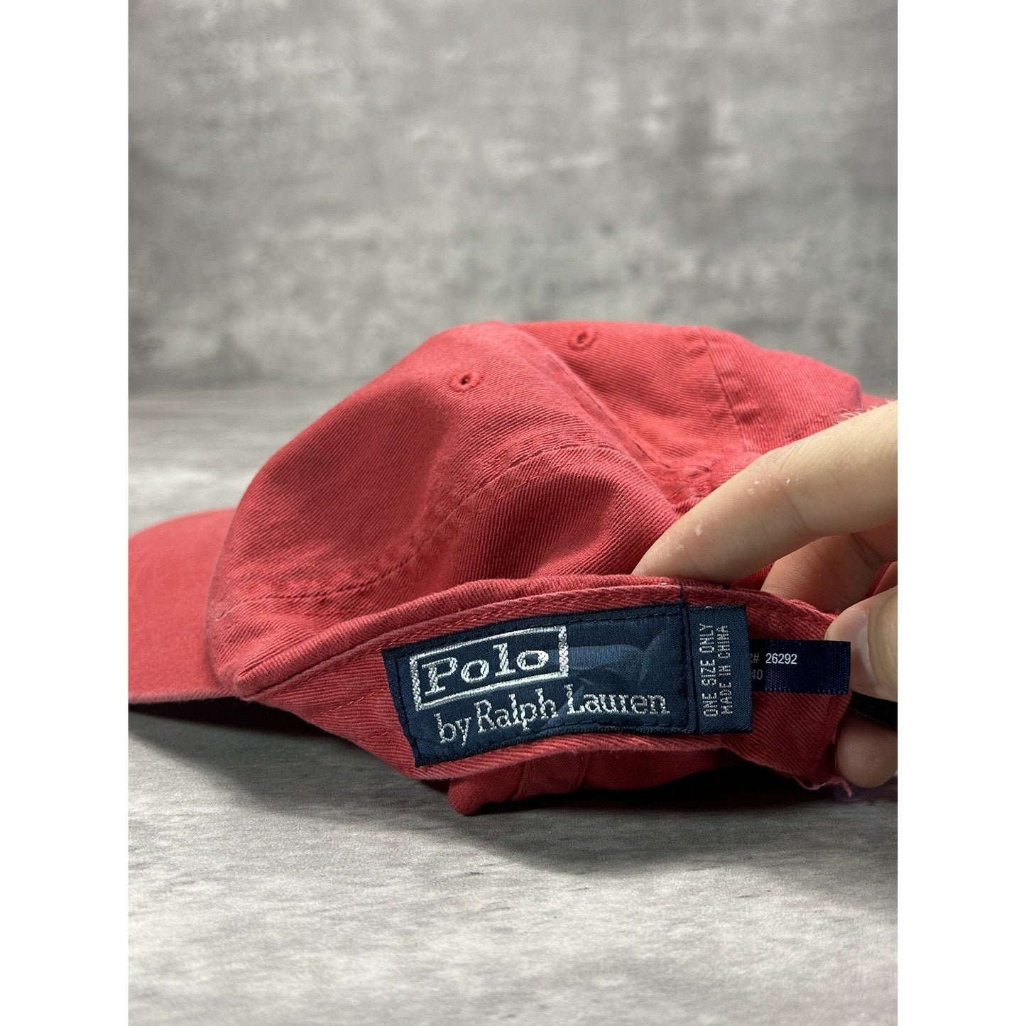 Vintage Polo Ralph Lauren Embroidered Pony Strapback Hat OSFA Red