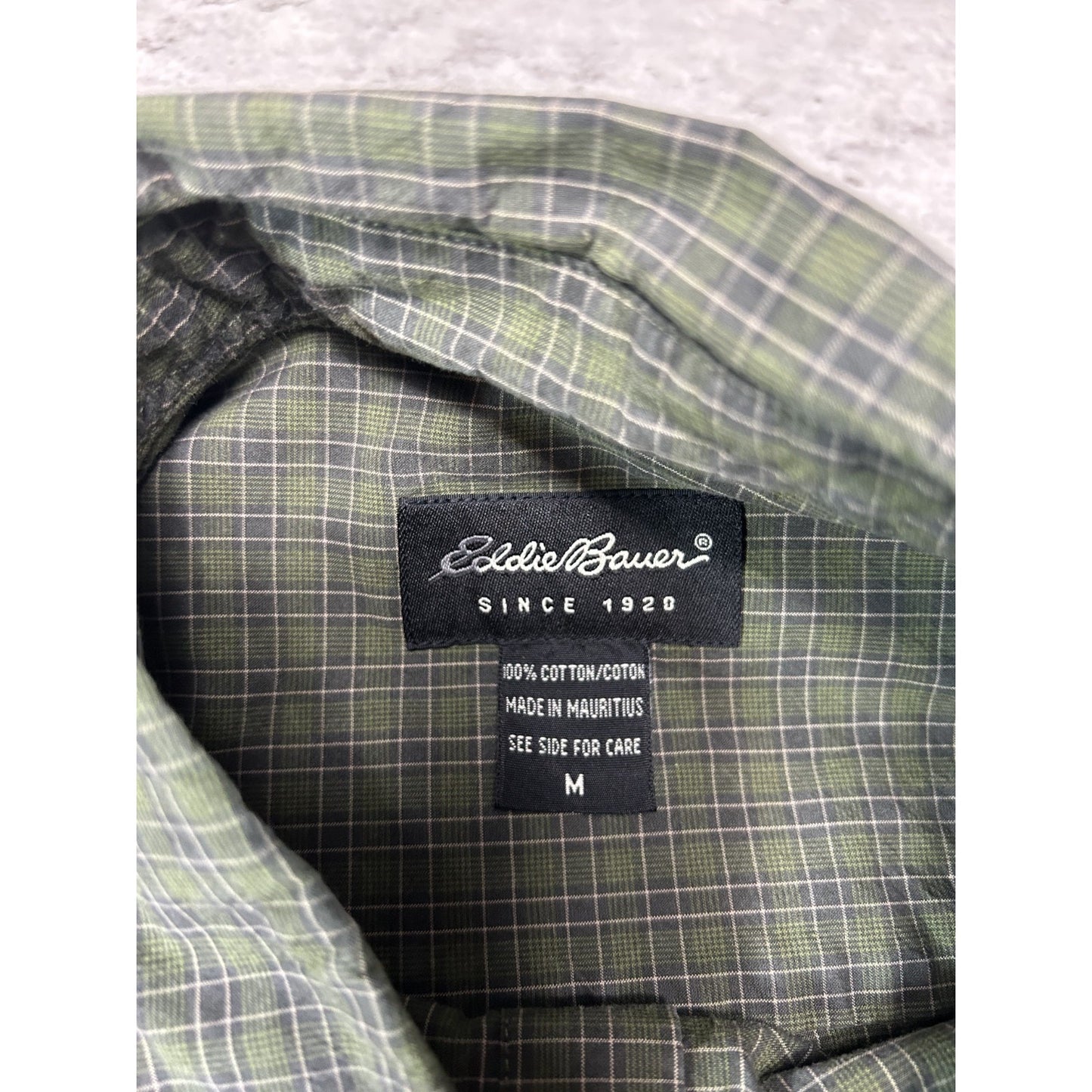 Vintage Eddie Bauer Plaid Print Short Sleeve Reworked Cropped Button Up Medium