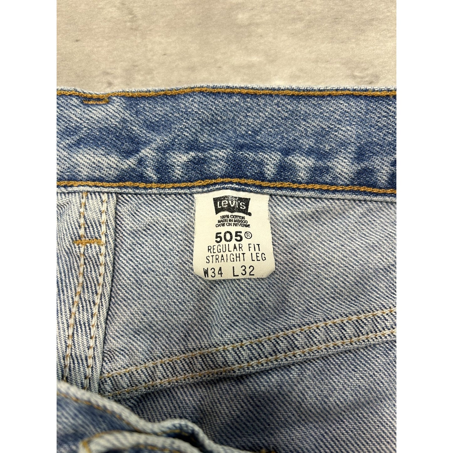 Vintage 90s Levis 505 Red Tab Light Wash Denim Pants Size 34 Blue