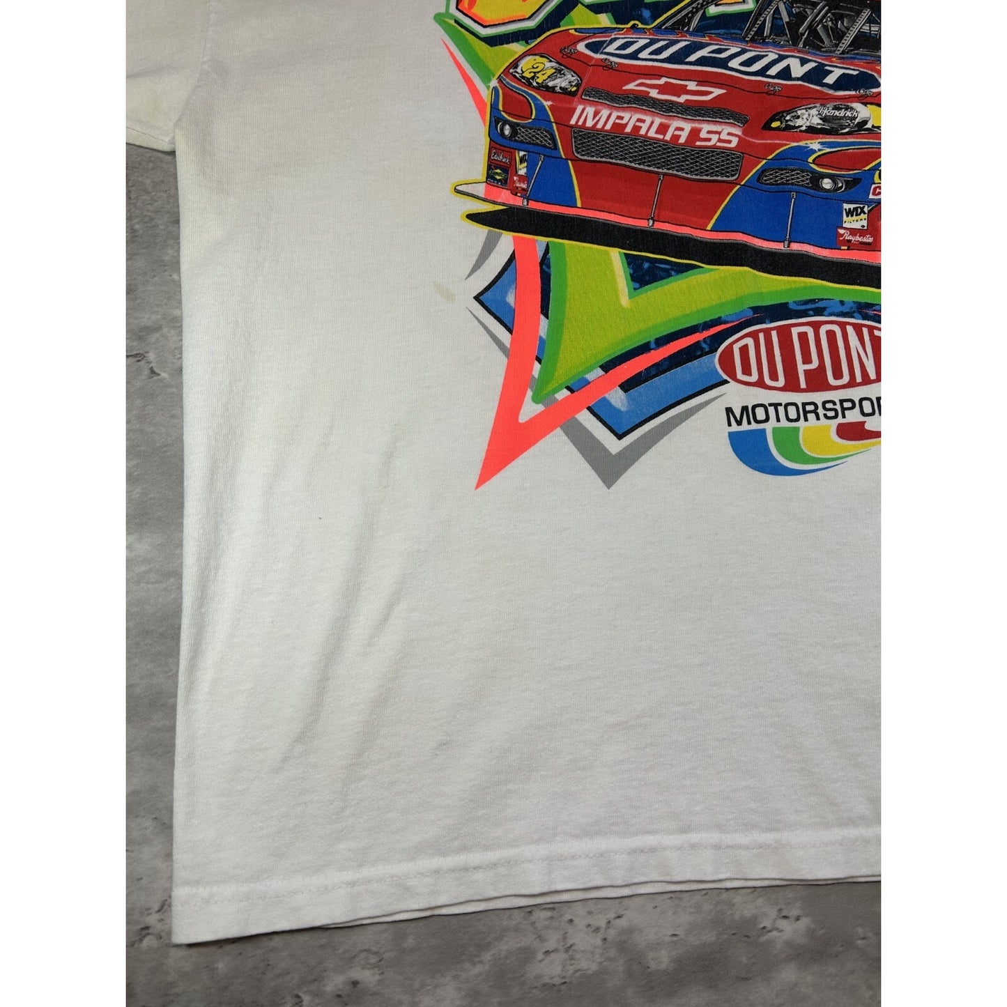 Jeff Gordon #24 Dupont Racing Nascar Race Car Graphic T-Shirt Size 2XL