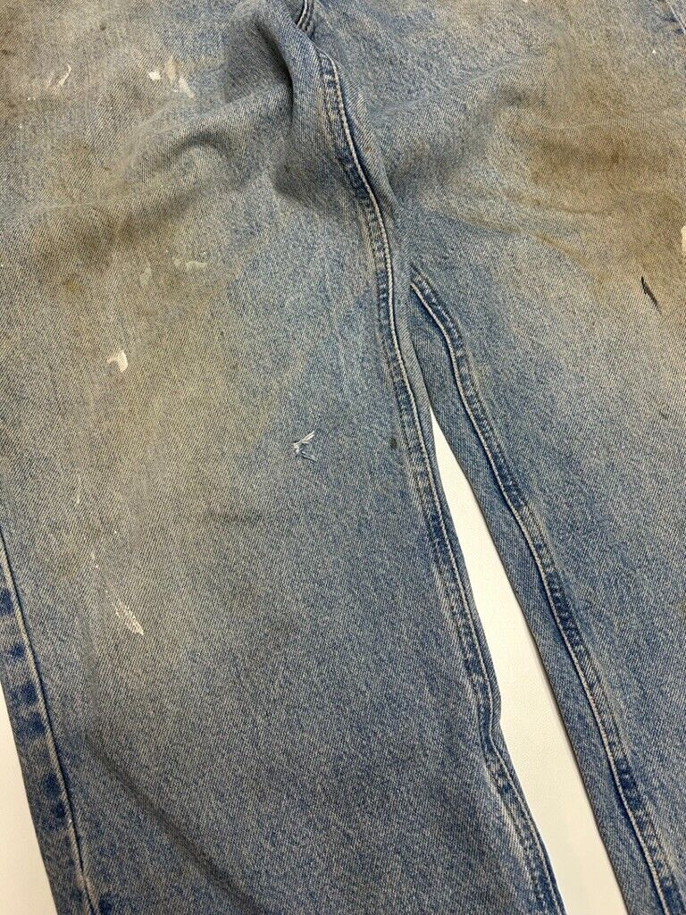Vintage Carhartt Relaxed Fit Medium Wash Denim Workwear Pants Size 36