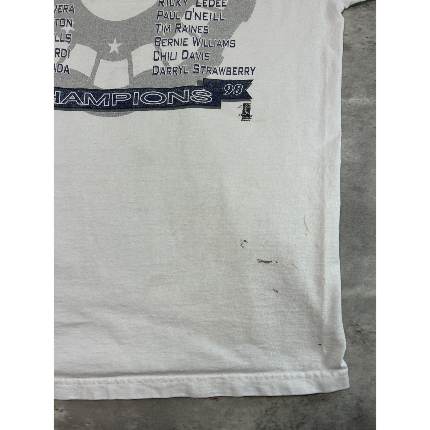 Vintage 1998 New York Yankees MLB World Series Champs Caricature T-Shirt Large