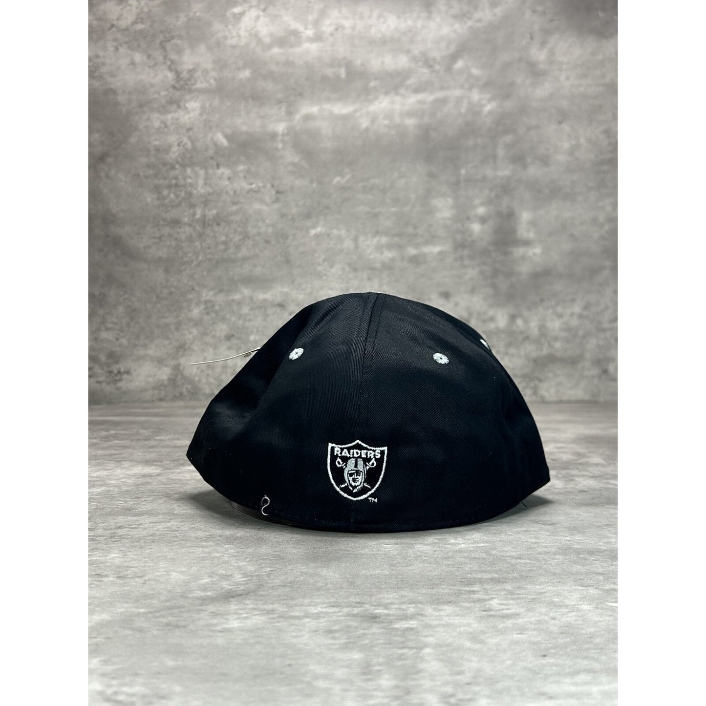 Vintage 90s Los Angeles Raiders NFL Embroidered Fitted Hat 7 5/8 Black