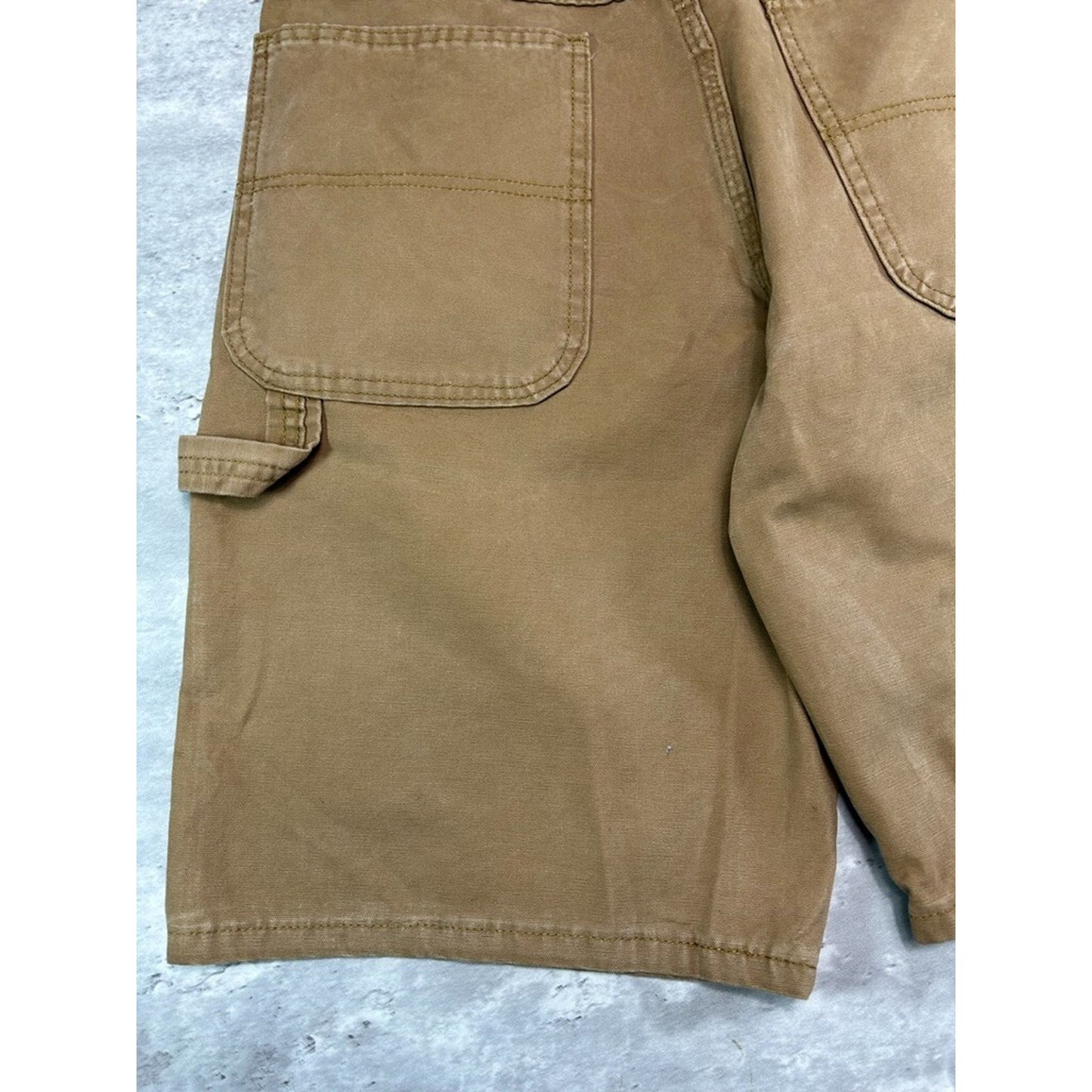 Vintage Rustler Canvas Workwear Carpenter Shorts Size 31 Beige
