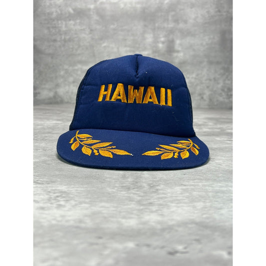 Vintage Hawaii Embroidered Scrambled Eggs Destination Trucker Hat OSFA