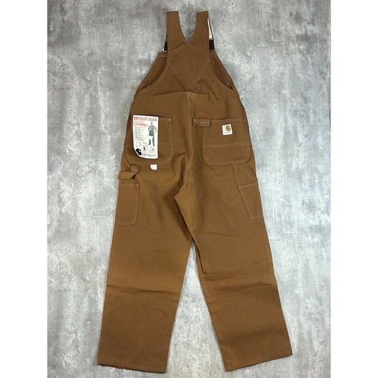 Vintage 1970s Carhartt Canvas Workwear Multi Pocket Overalls Size 37 Brown