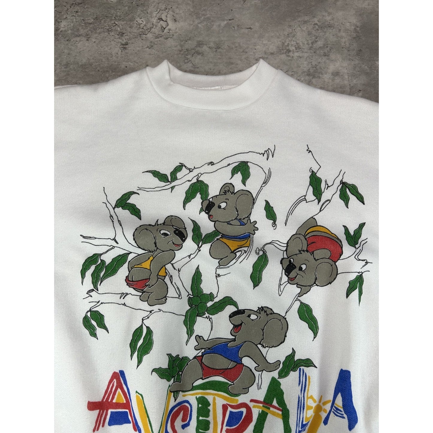 Vintage 90s Polo Australia Cartoon Koala Animal Graphic Sweatshirt Size XL
