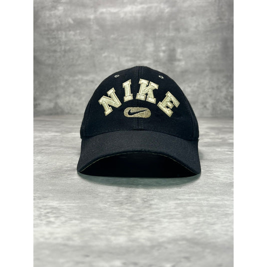 Vintage 2000s Nike Embroidered Swoosh Spellout Snapback Hat OSFA