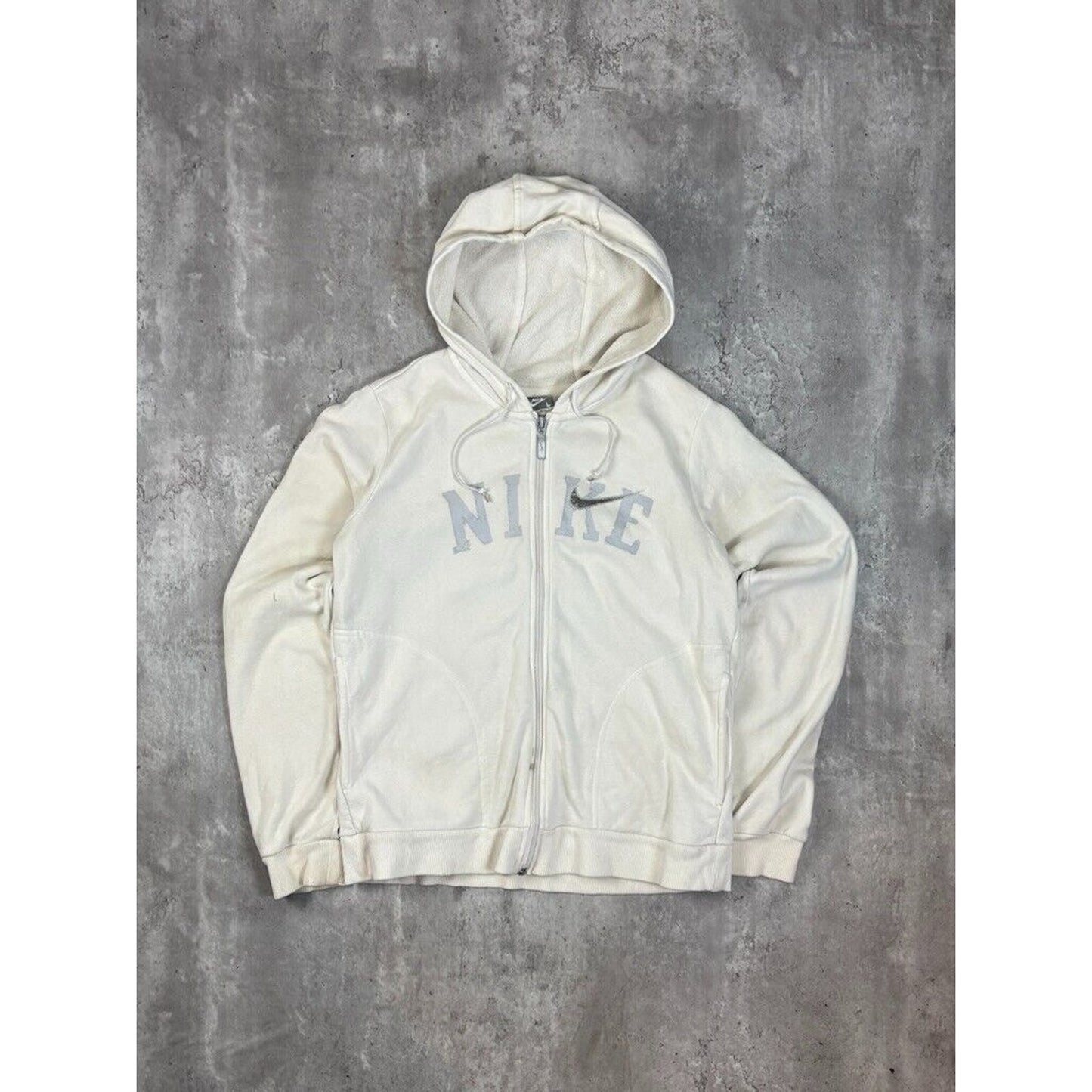 Vintage Womens Nike Embroidered Swoosh Spell Out Hooded Sweatshirt Size Large