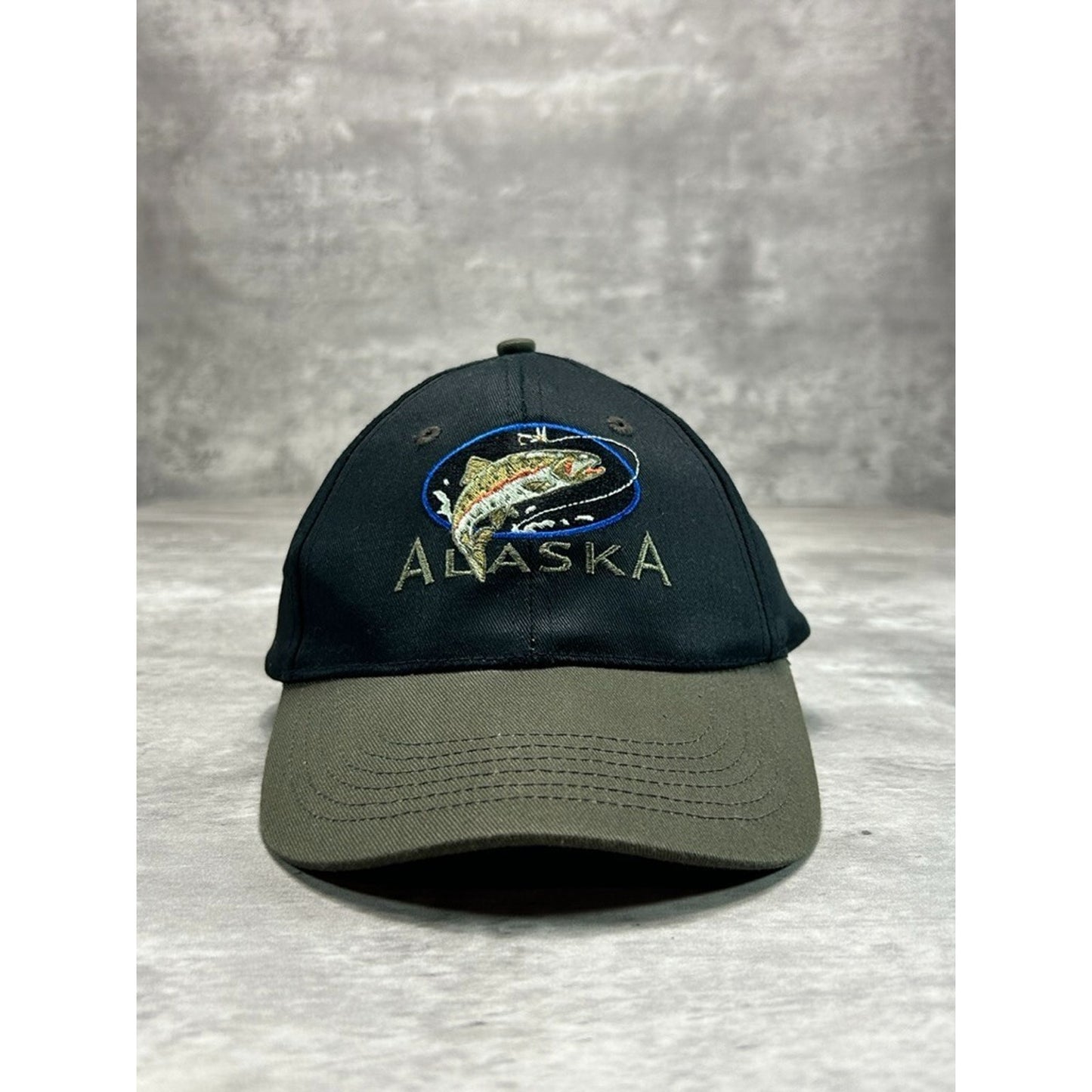 Vintage Bissen Tavern Bald Eagle Embroidered Trucker Snapback Hat OSFA Black