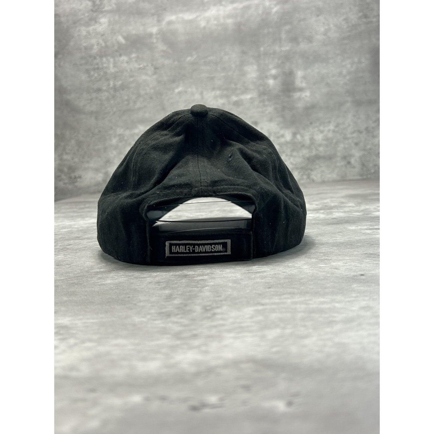 Vintage Harley Davidson Embroidered Classic Spellout Strapback Hat OSFA