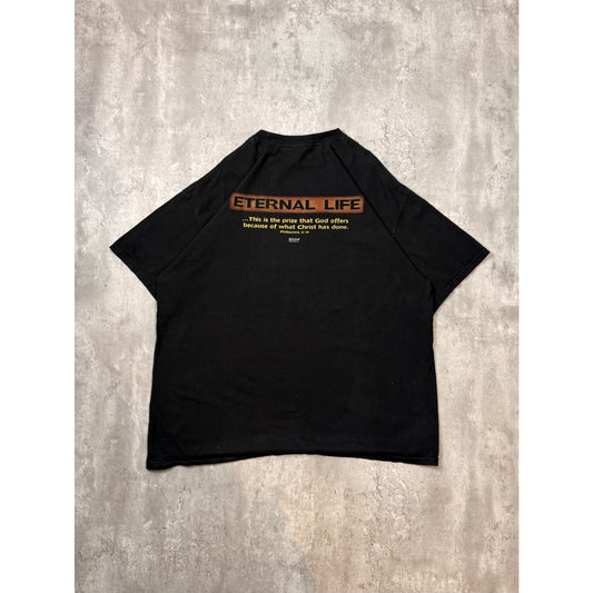 Vintage Take The Deal Parody Graphic Spellout Jesus T-Shirt Size 2XL