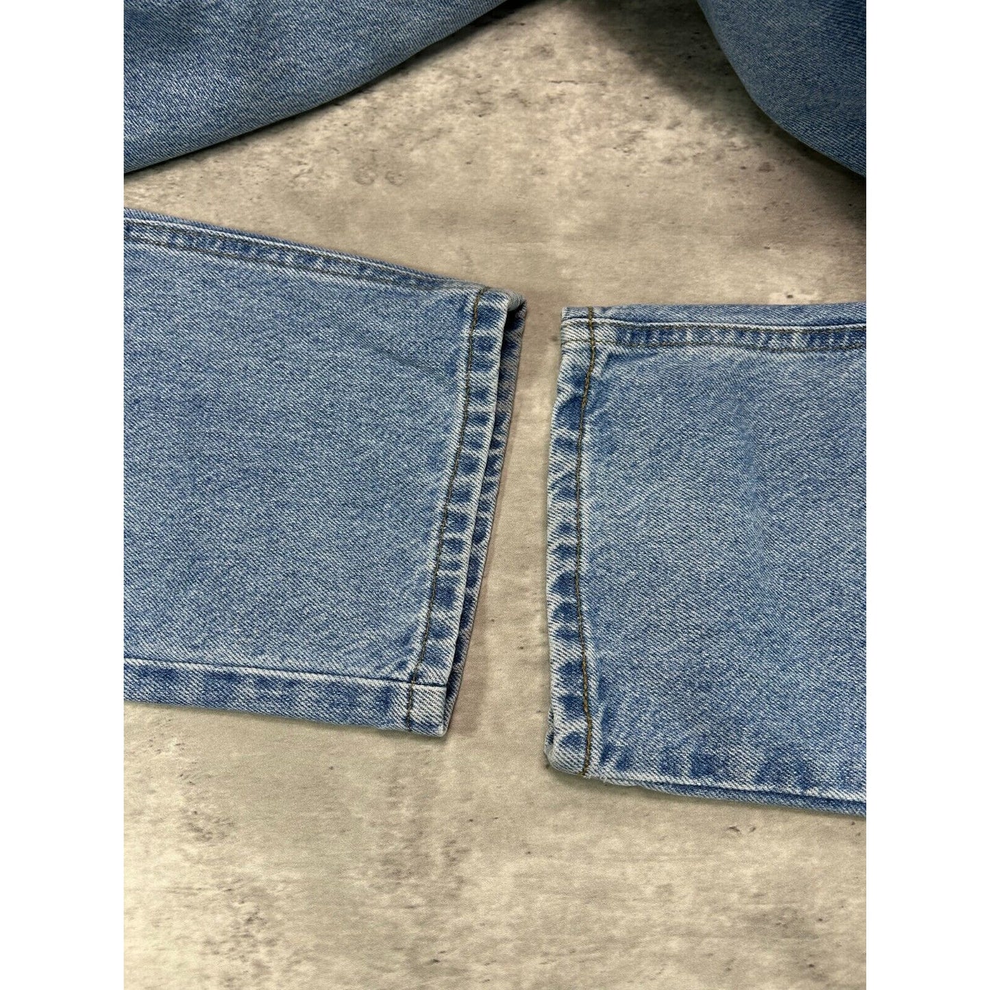 Vintage Carhartt Relaxed Fit Light Wash Denim Workwear Pants Size 37