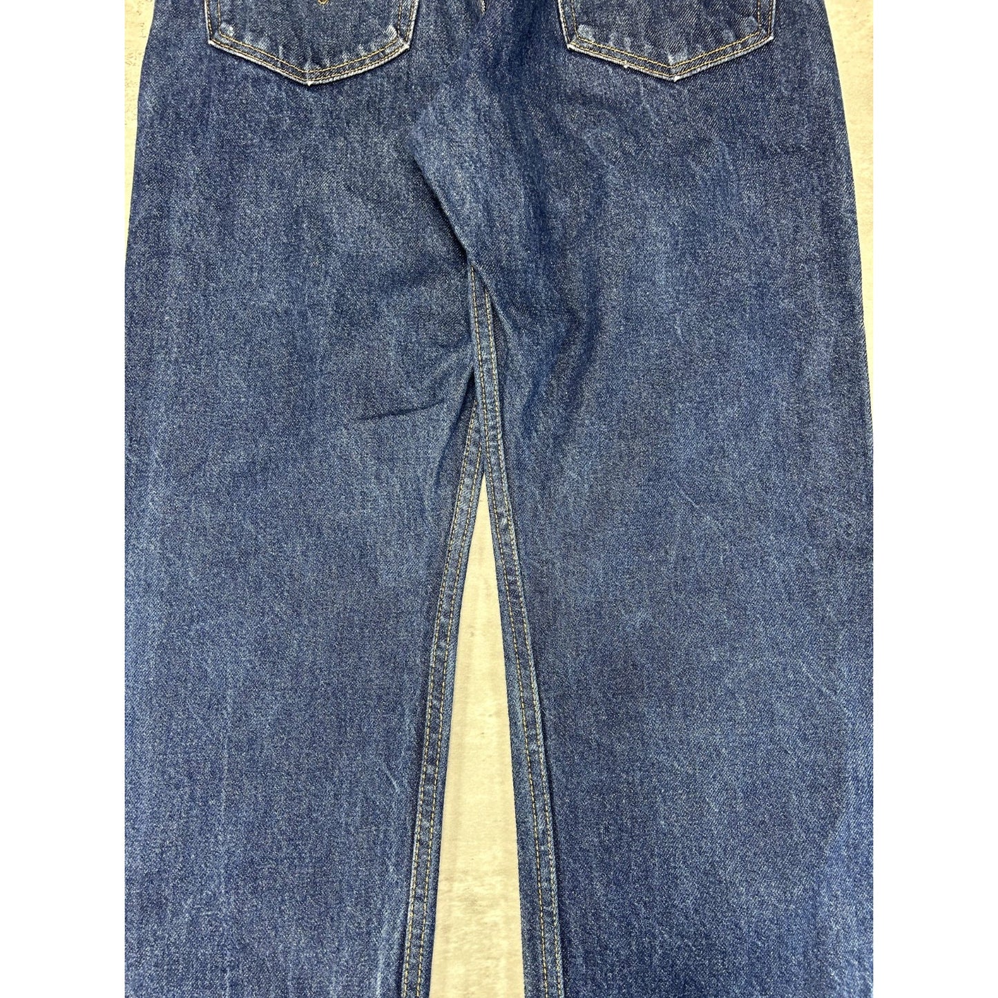 Vintage 90s Levis 505 Red Tab Straight Leg Dark Wash Denim Pants Size 33 Blue