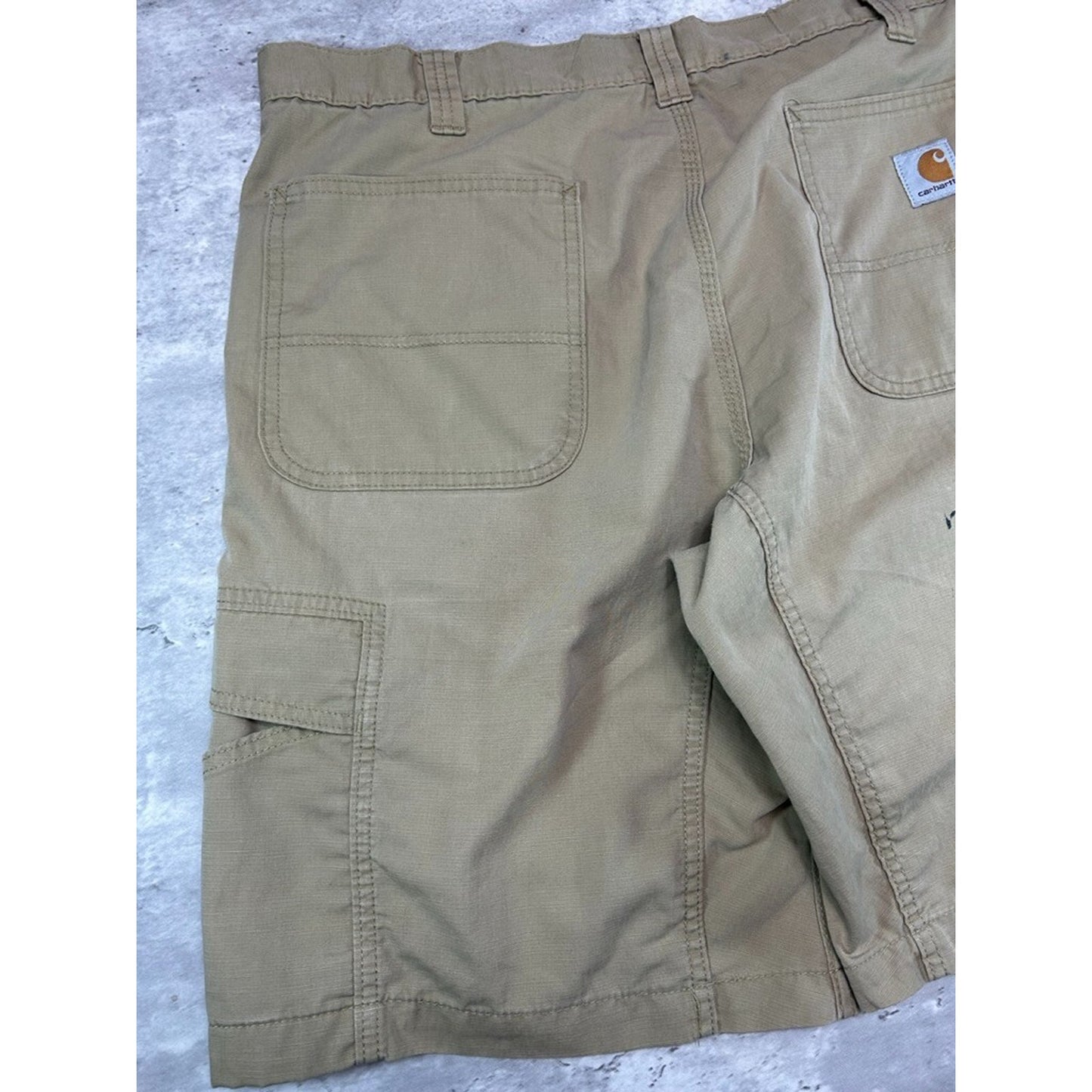 Carhartt Force Extremes Relaxed Fit Canvas Workwear Cargo Shorts Size 38 Beige