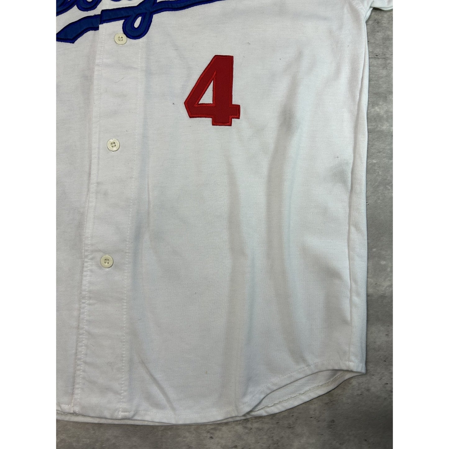 Vintage 90s Duke Snider #4 Los Angeles Dodgers MLB Stitched Starter Jersey Sz XL