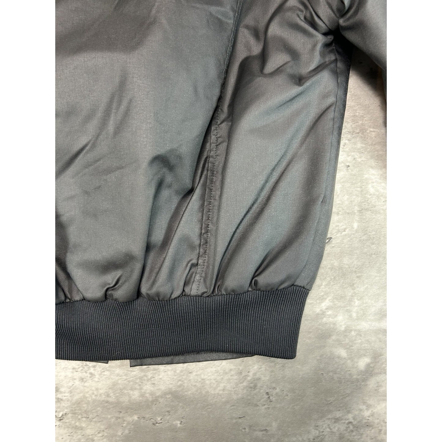 Vintage 1970s Hondaline Racing Nylon Bomber Jacket Size Medium Black