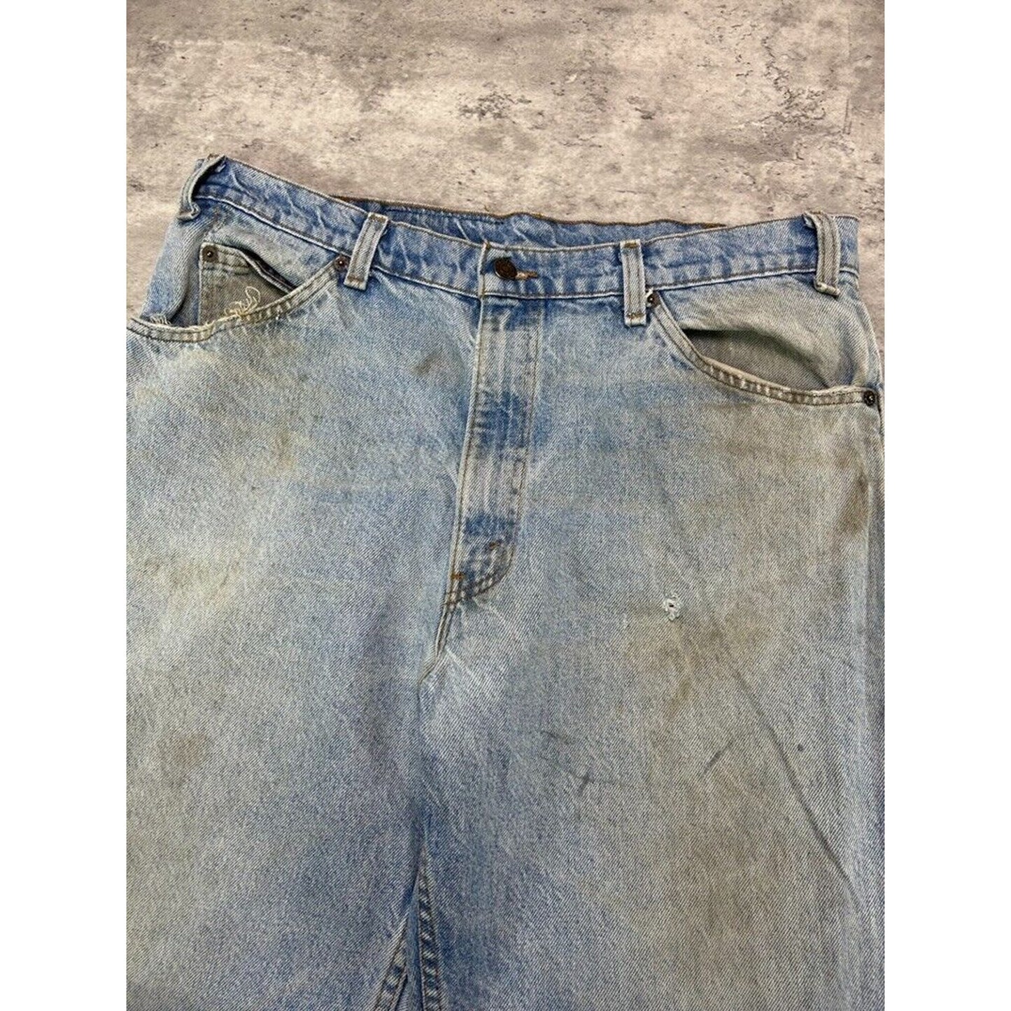 Vintage 80s/90s Levis 540 Brown Tab Light Wash Denim Pants Size 37