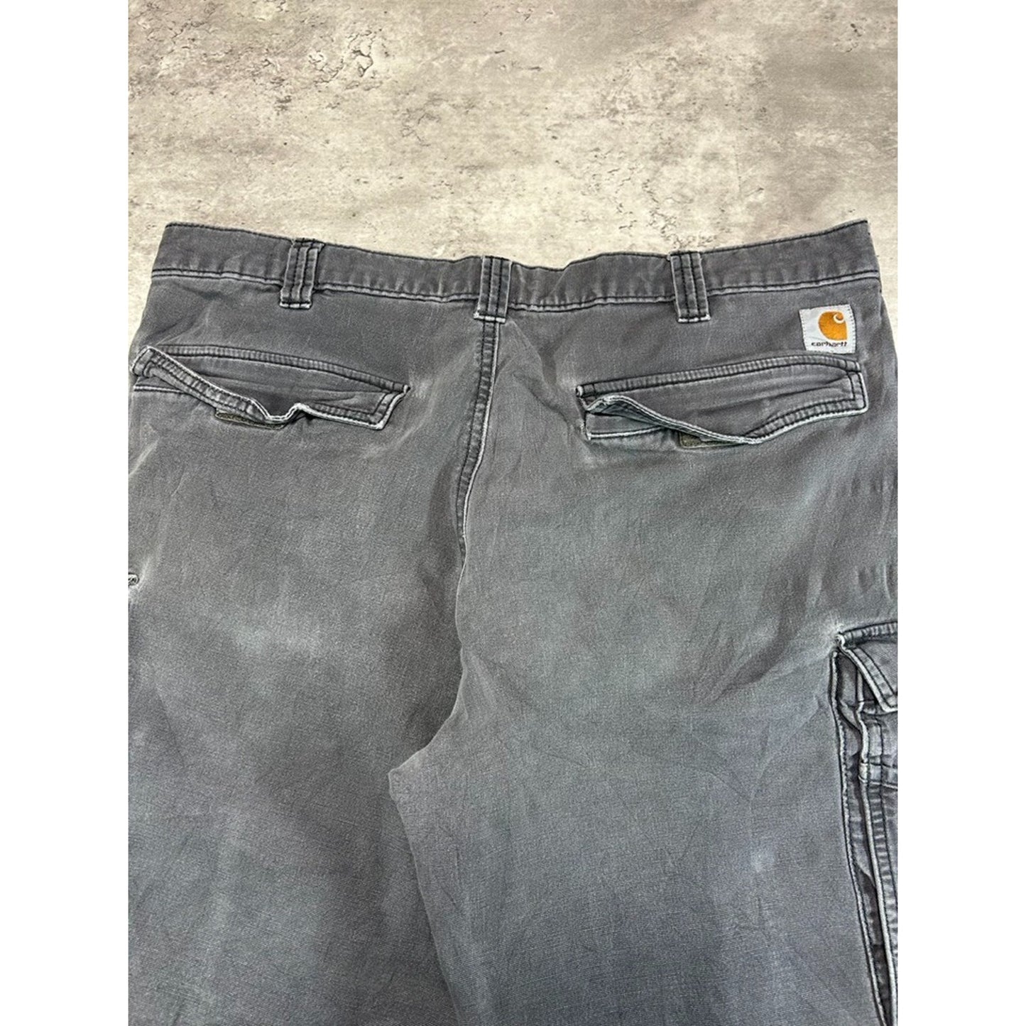 Carhartt Relaxed Fit Canvas Ripstop Workwear Cargo Shorts Size 37 Gray