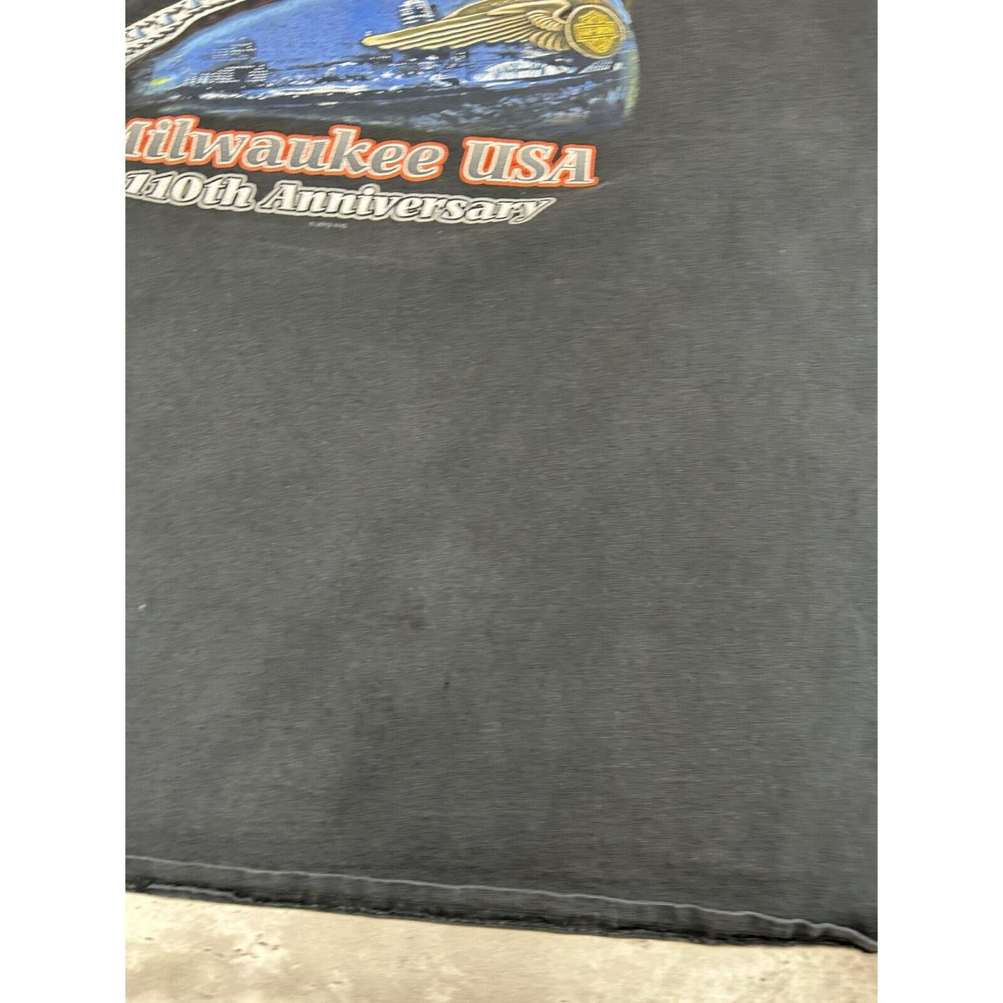 Vintage Harley Davidson Motorcycles Graphic Spell Out T-Shirt Size XXL Black