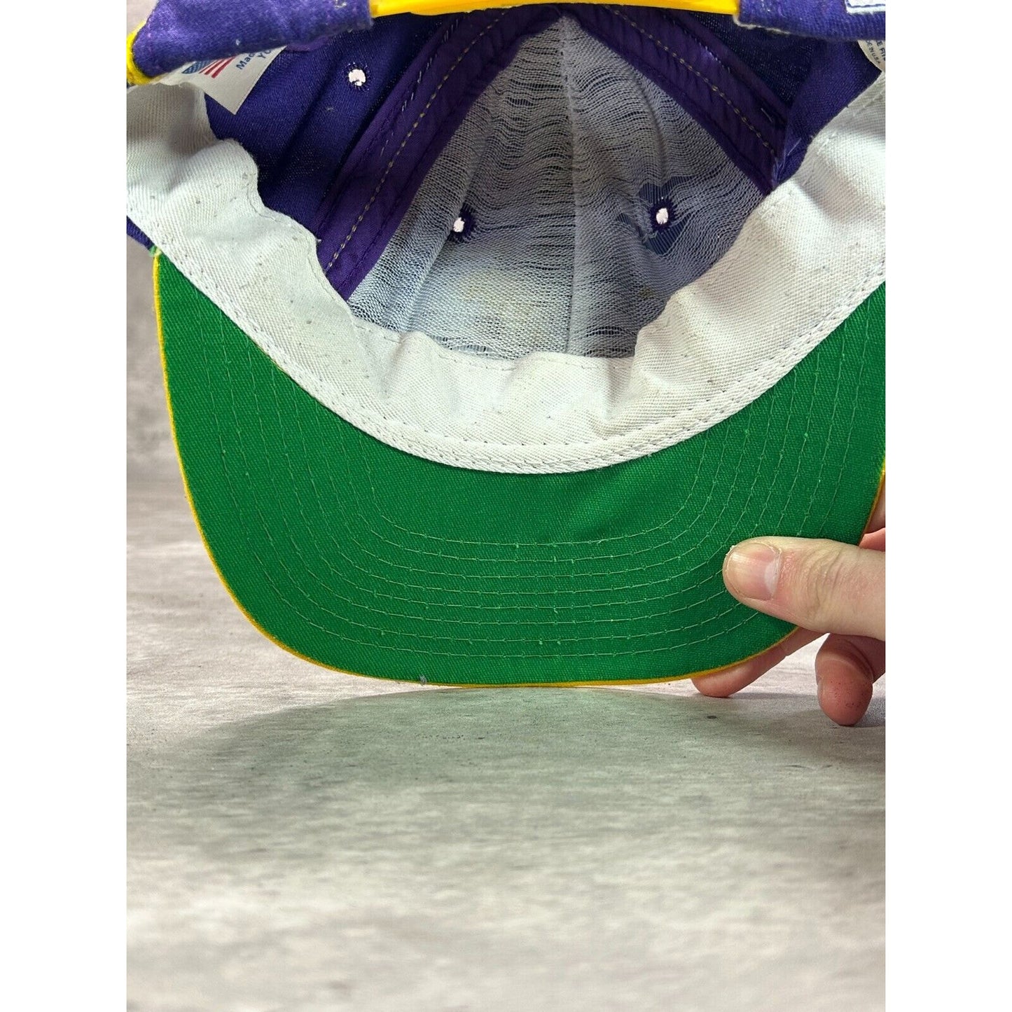 Vintage 90s LSU Tigers NCAA Embroidered Collegiate Snapback Hat YOUTH OSFA