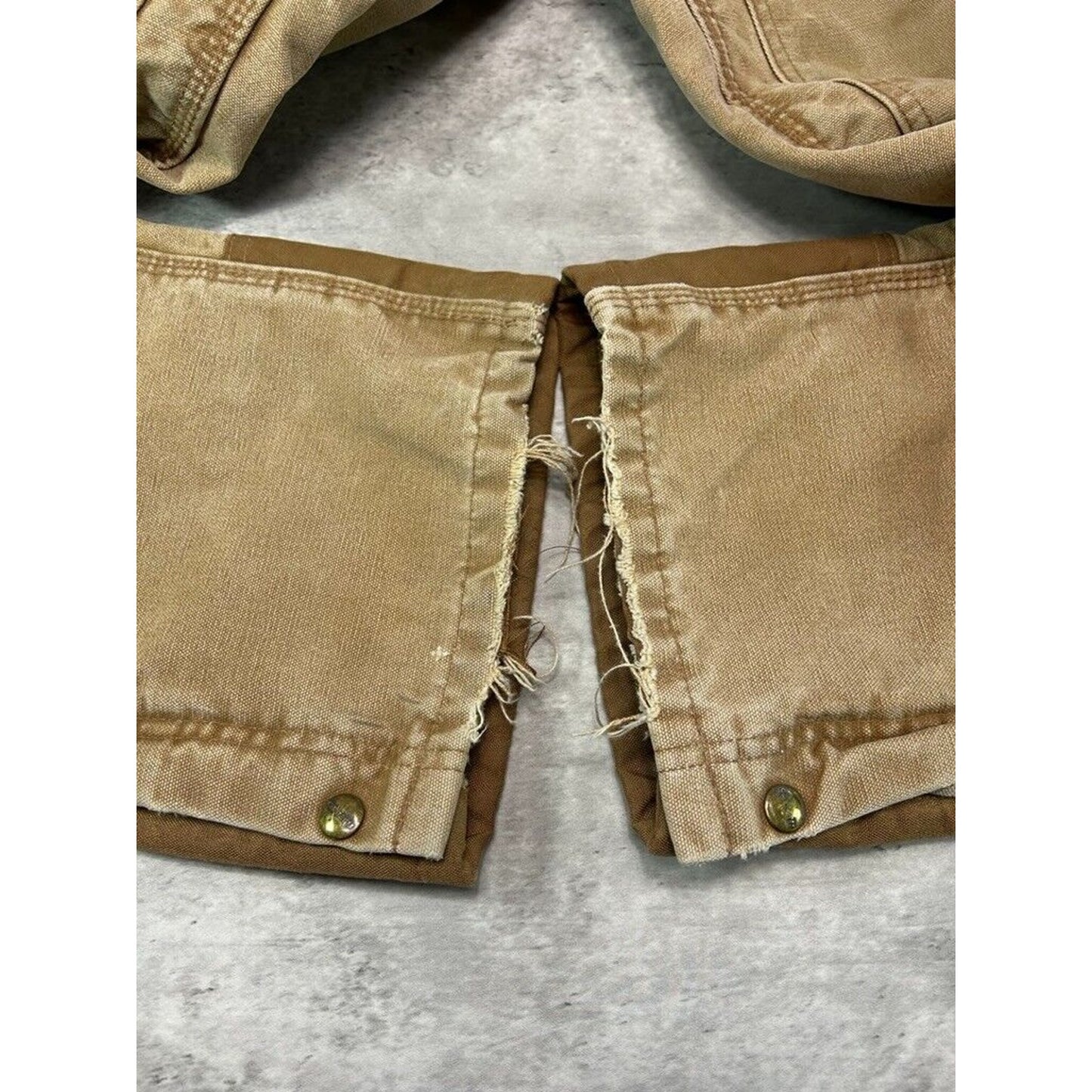 Vintage Carhartt Quilted Lined Canvas Workwear Double Knee Carpenter Pants Size 32