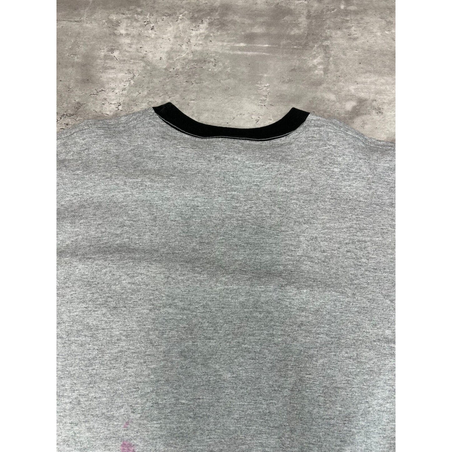 Vintage 90s Nike Air Swoosh Patch Striped T-Shirt Size XL Gray