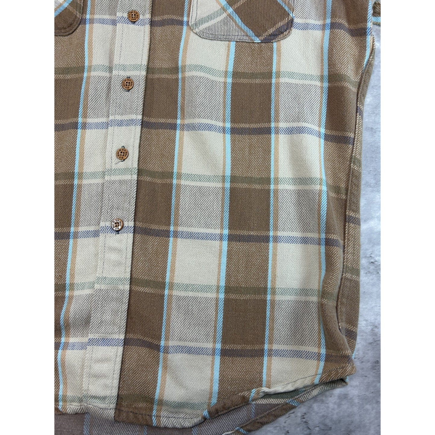 Vintage Big Mac Plaid Print Double Pocket Long Sleeve Button Up Shirt Sz Medium
