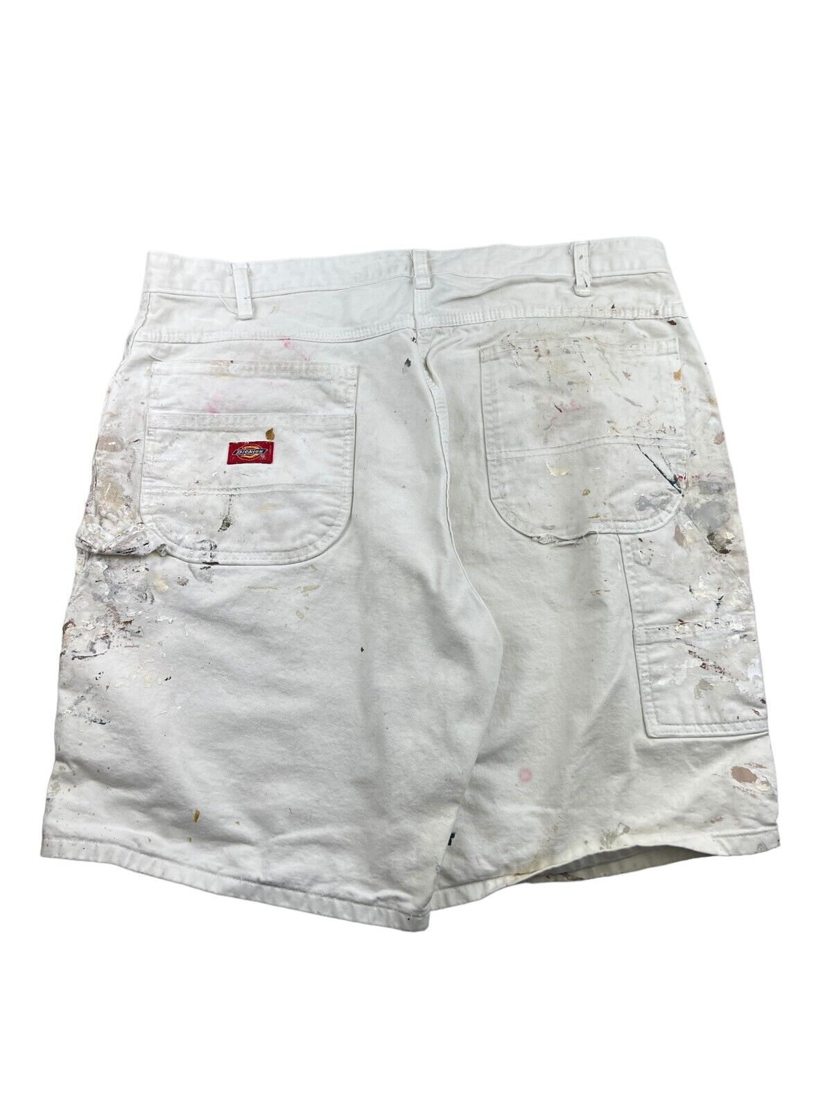 Vintage Dickies Canvas Workwear Painters Shorts Size 36 White