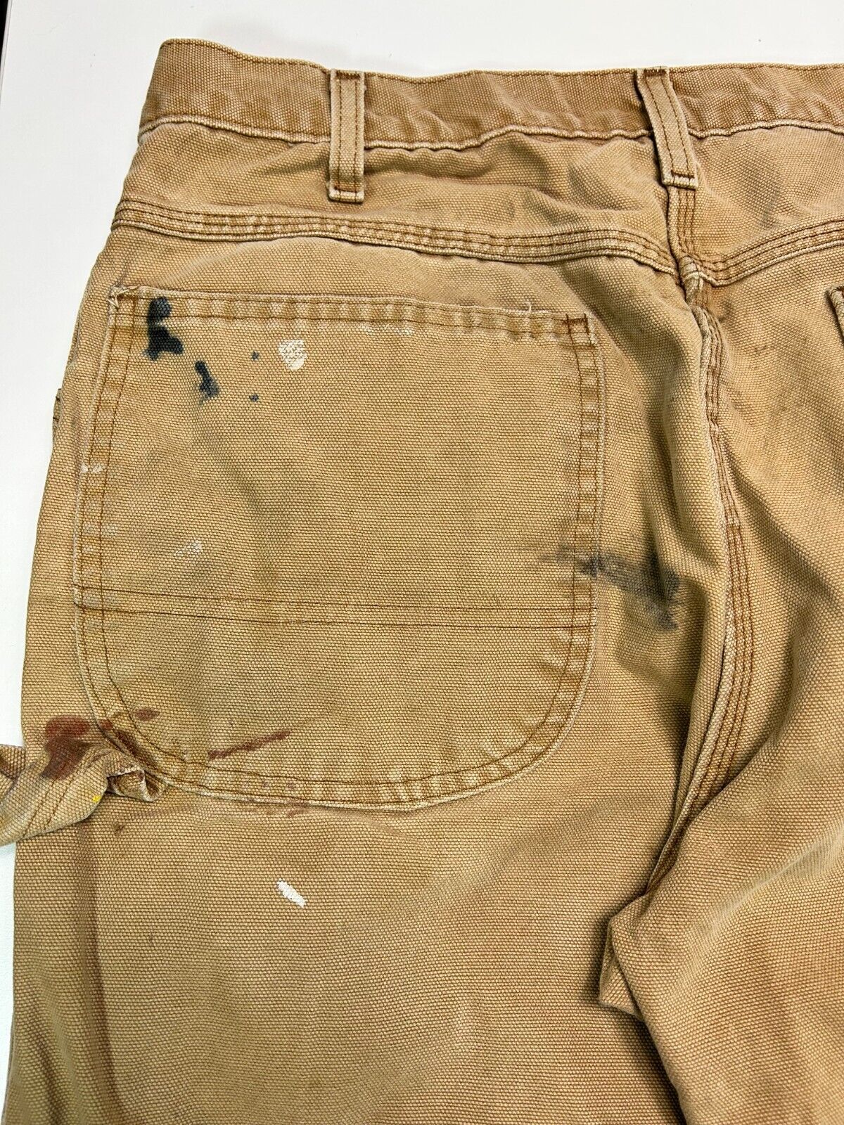 Vintage Dickies Canvas Work Wear Carpenter Pants Size 33W Beige