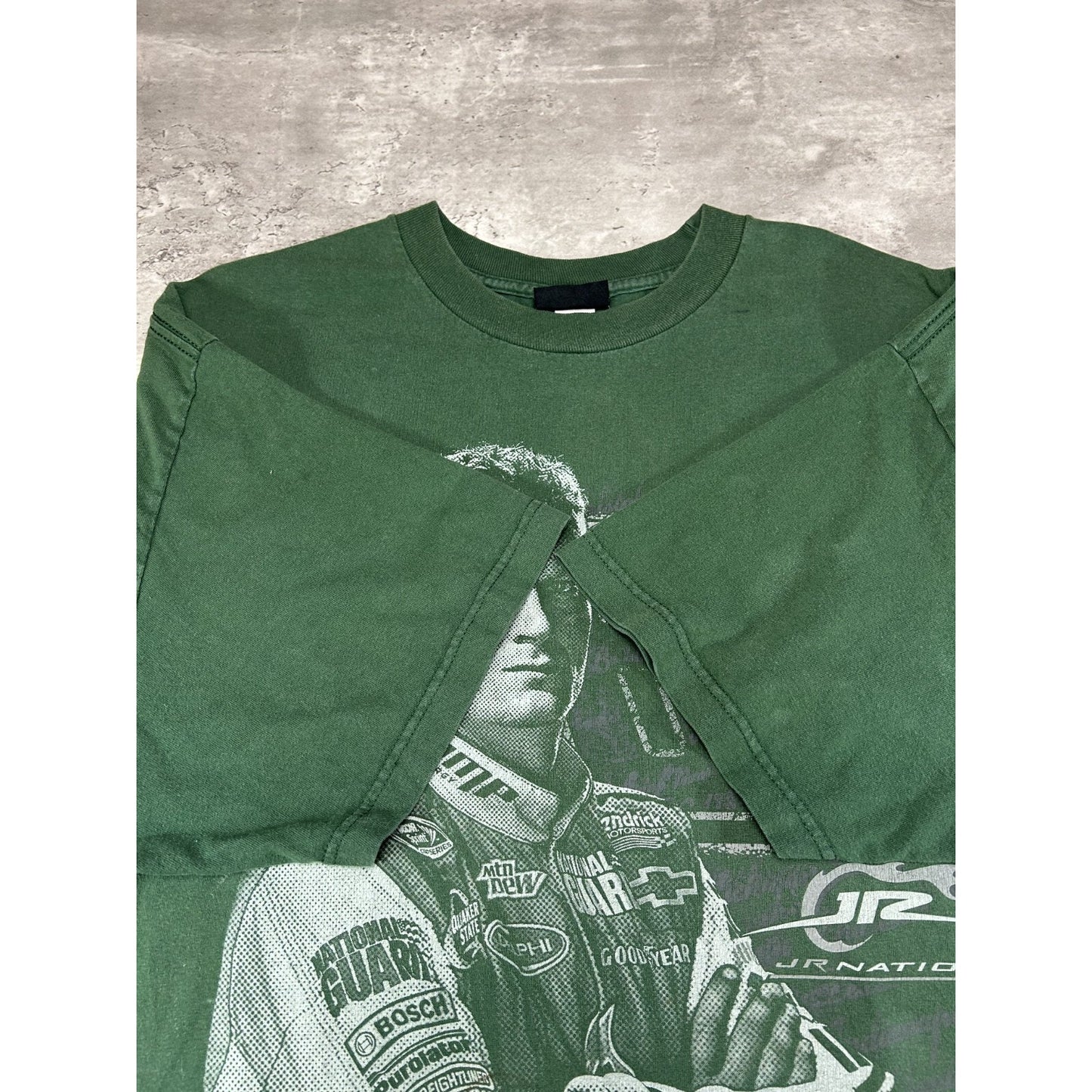 Dale Earnhardt Jr #88 Nascar Portrait Graphic Sprint Cup T-Shirt Size 2XL Green