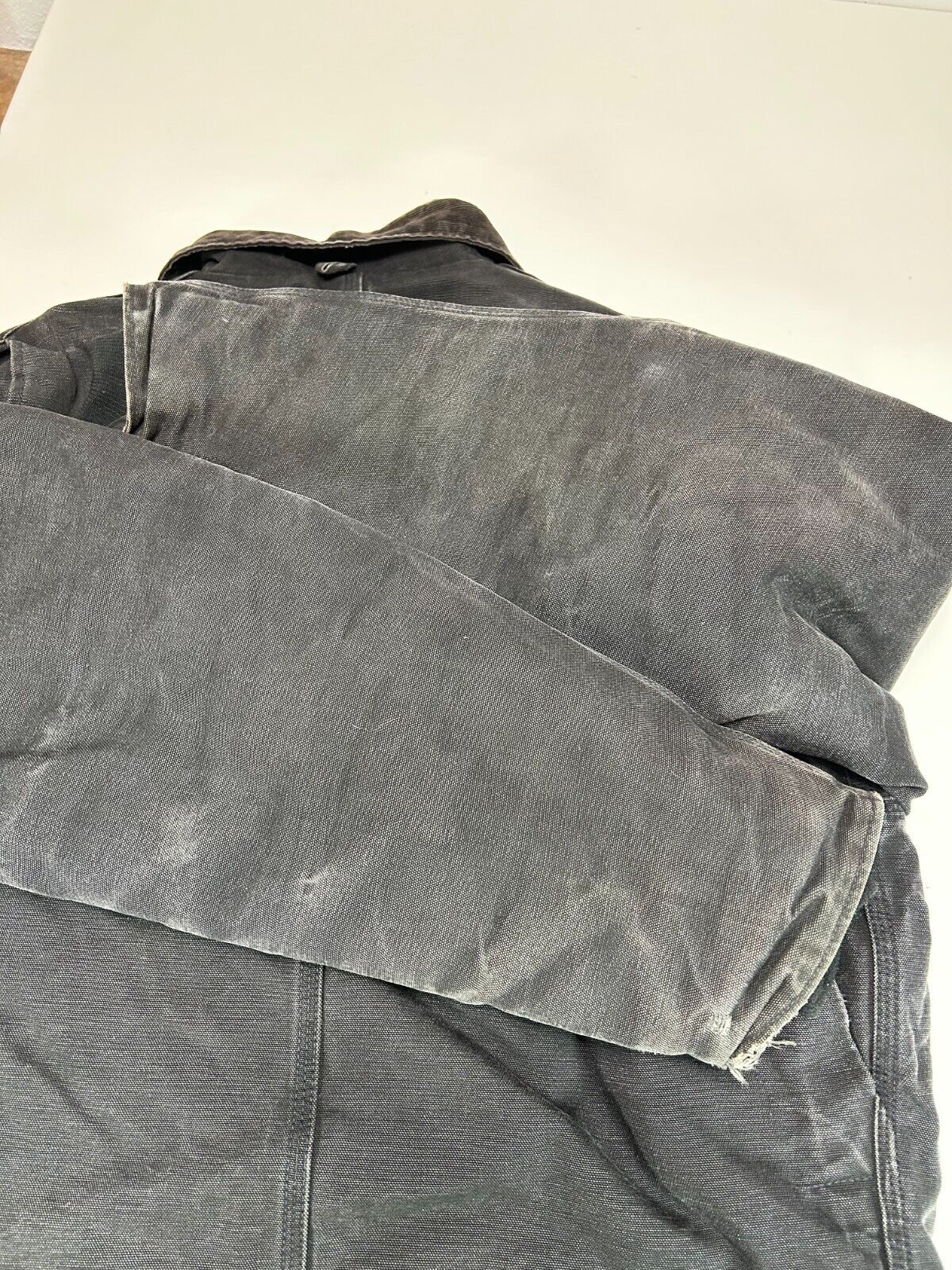 Vintage 90s Carhartt Quilted Lined Canvas Work Wear Arctic Jacket Size XL Black