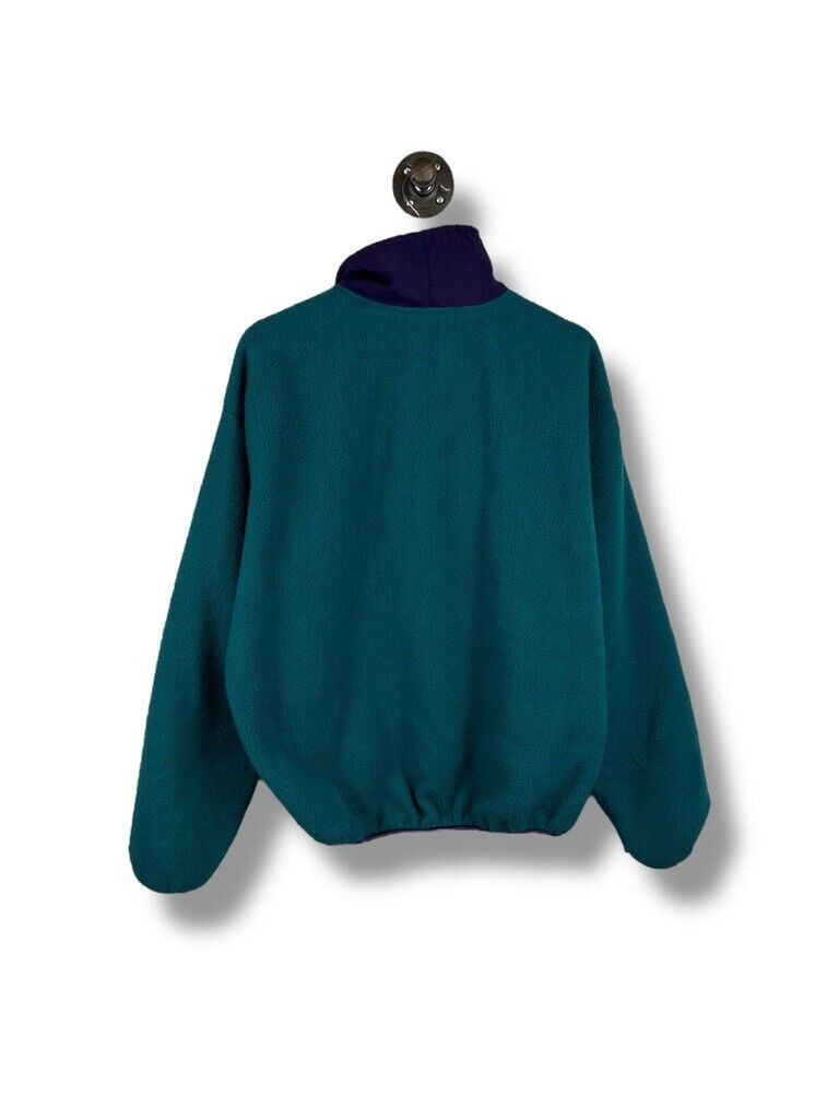 Vintage 80s/90s Columbia Full Zip Two Tone Fleece Sweatshirt Size Large