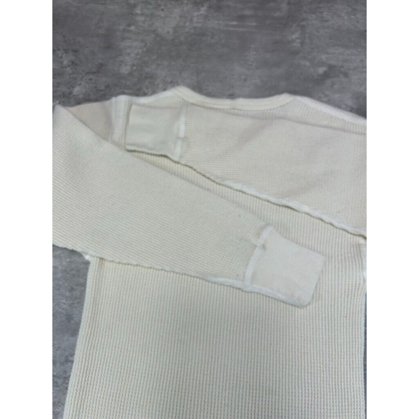 Vintage 1970s Blank Thermal Print Long Sleeve T-Shirt Size Medium Tall