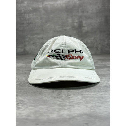 Vintage Delph Racing Embroidered Spellout Nascar Strapback Hat OSFA