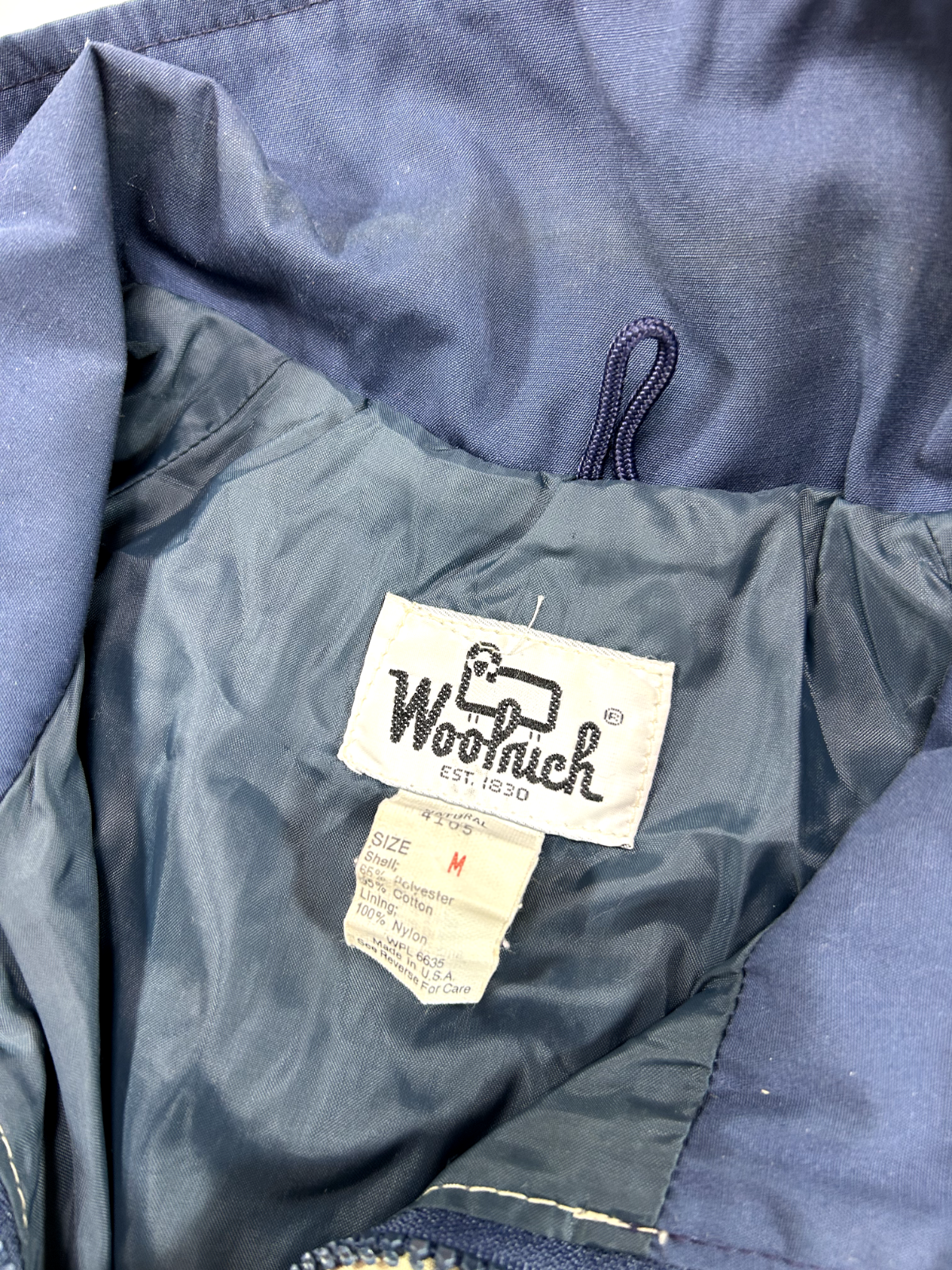 Vintage 80s Woolrich Full Zip Multi Pocket Two Tone Windbreaker Jacket Medium