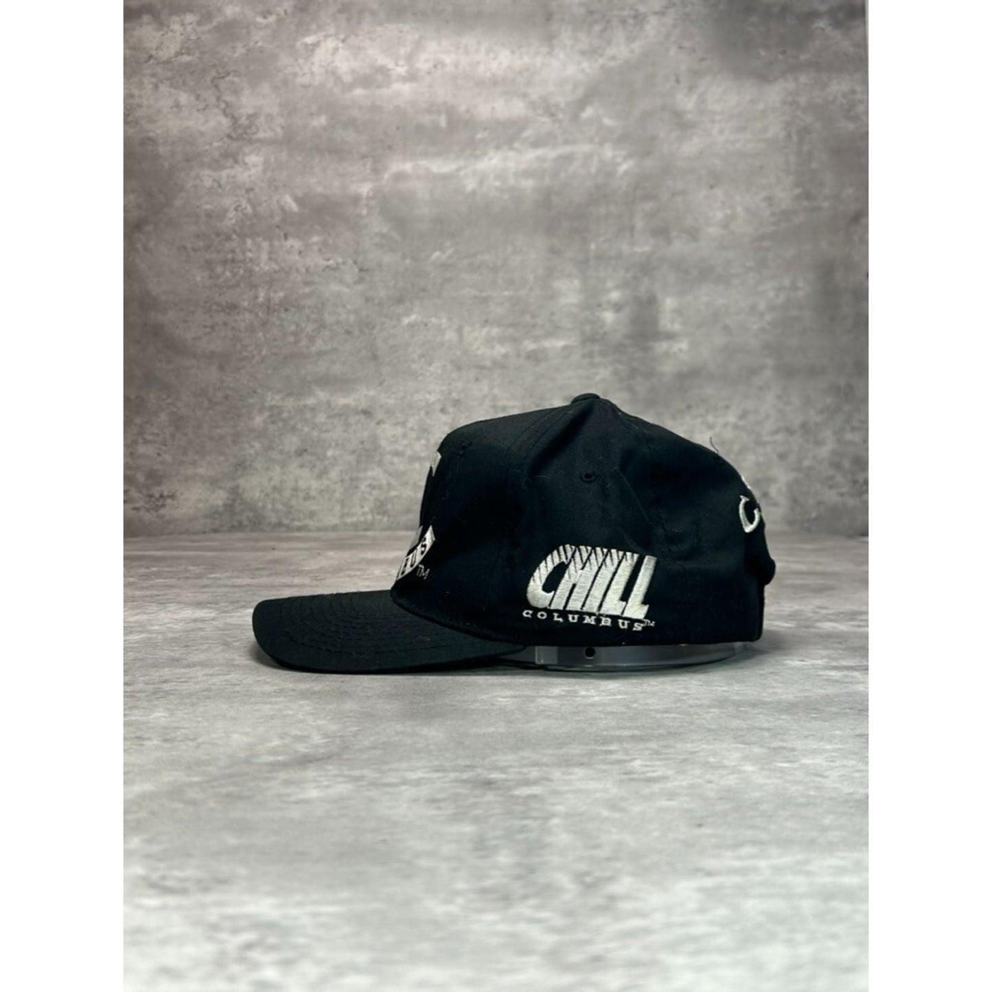 Vintage 90s Columbus Chill ECHL Embroidered Logo Hockey Snapback Hat OSFA