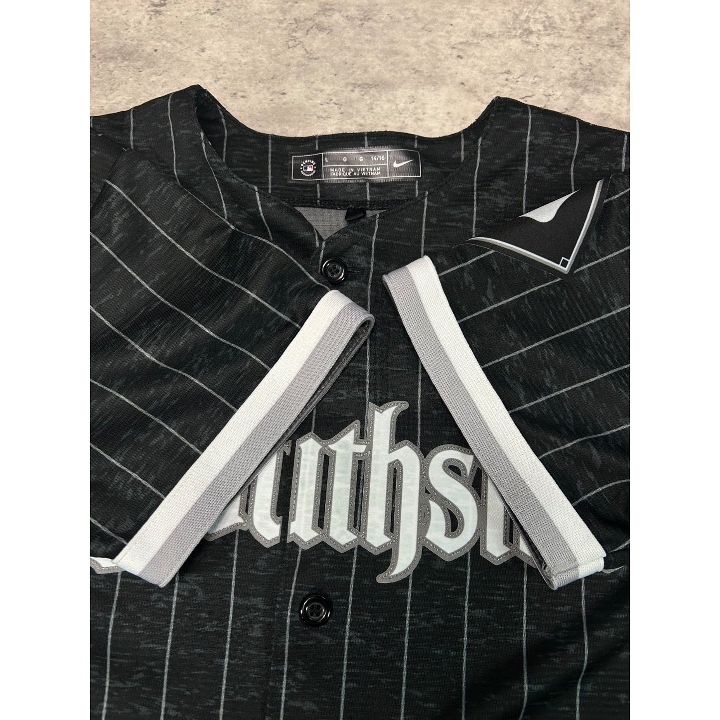 YOUTH Chicago White Sox MLB Southside Baseball Nike Jersey Size Large Black
