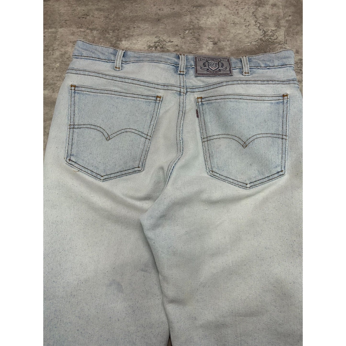 Vintage 90s Levis Silver Medal Light Wash Denim Pants Size 35 Blue