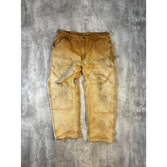 Carhartt Loose Original Fit Canvas Workwear Double Knee Carpenter Pants Size 38