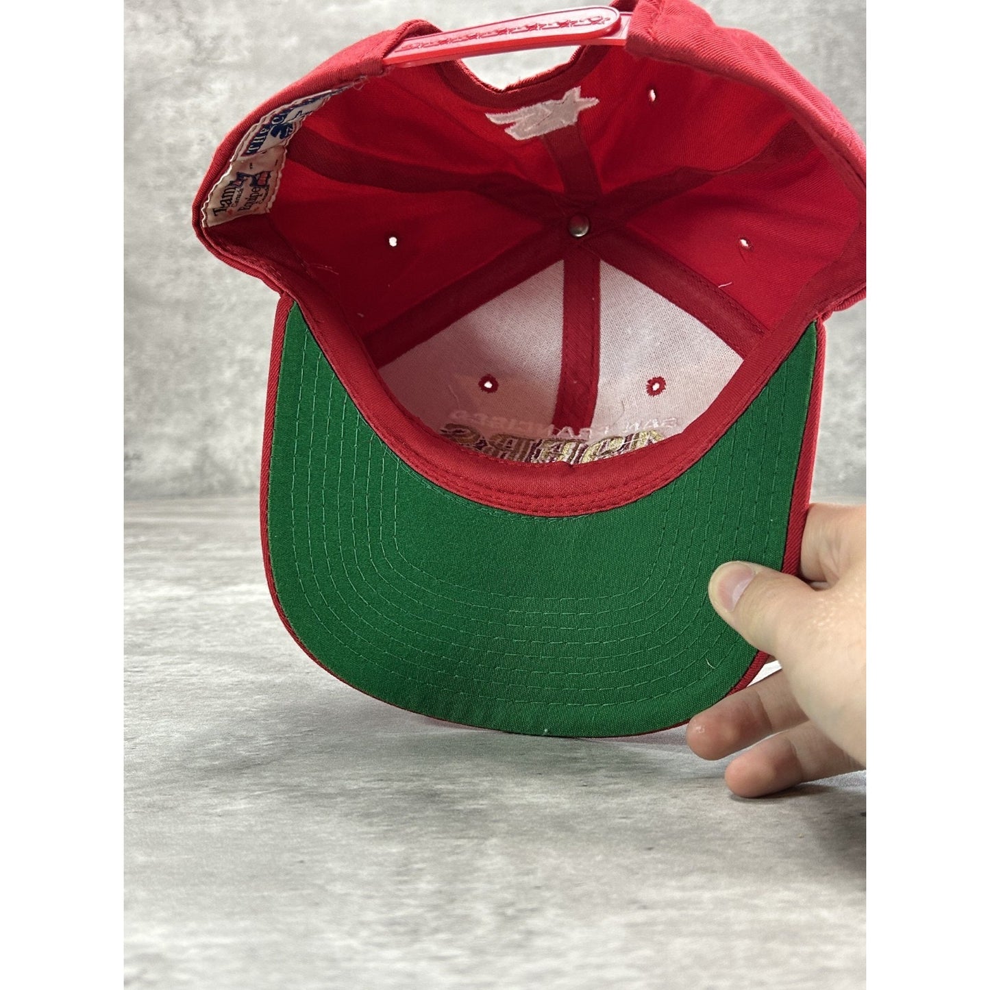 VTG 90s San Francisco 49ers NFL Embroidered Spellout Starter Snapback Hat OSFA