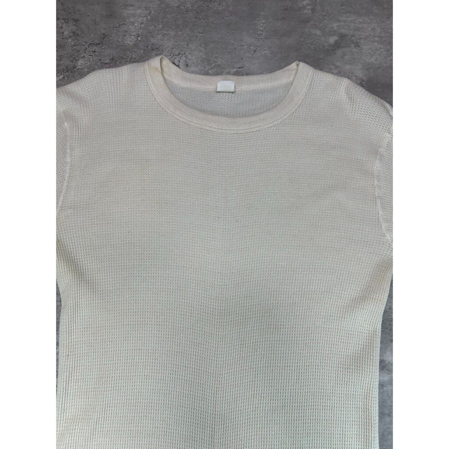 Vintage 1970s Fruit Of The Loom Thermal Print Long Sleeve T-Shirt Size XL