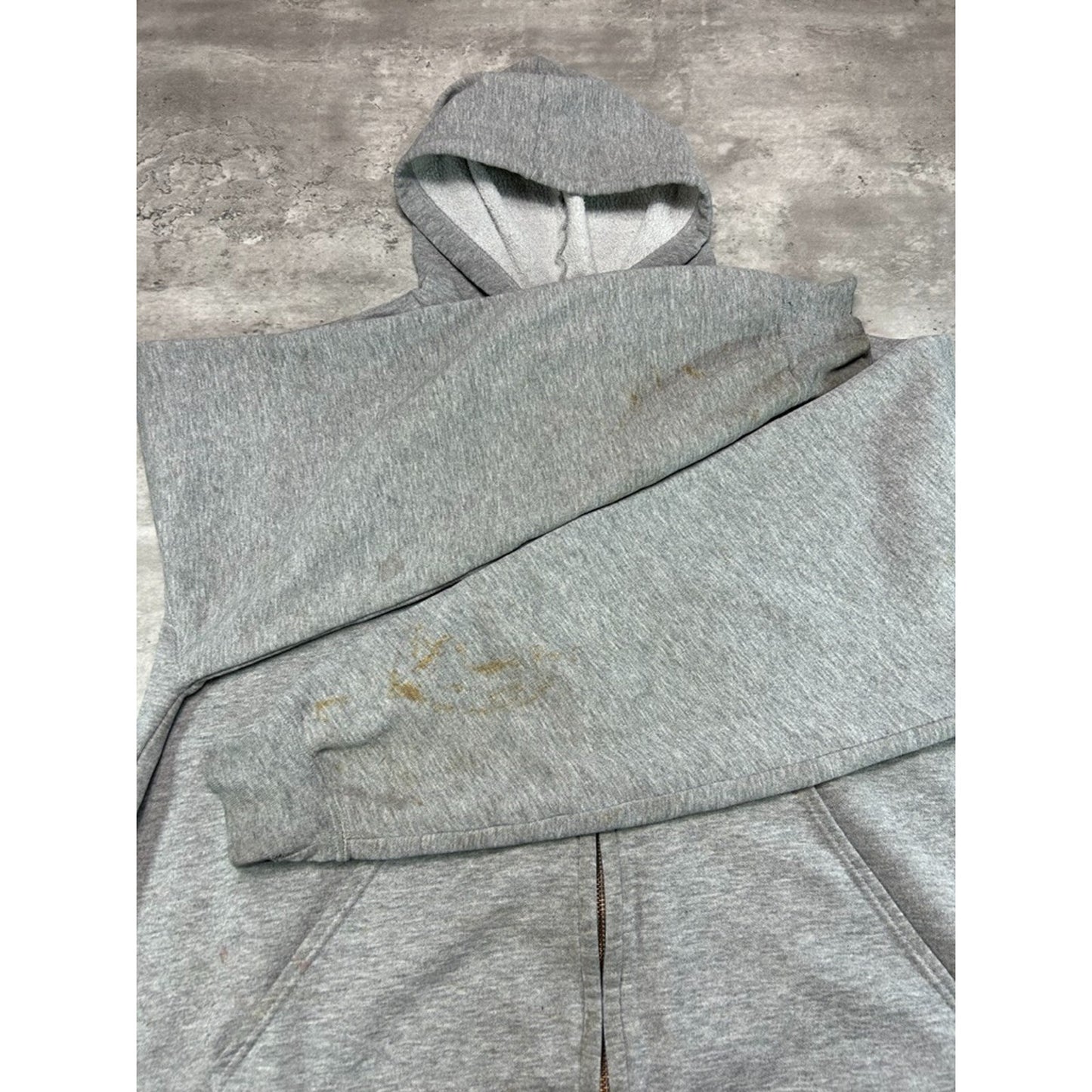 Vintage Carhartt Embroidered Spellout Full Zip Hooded Sweatshirt Size Large