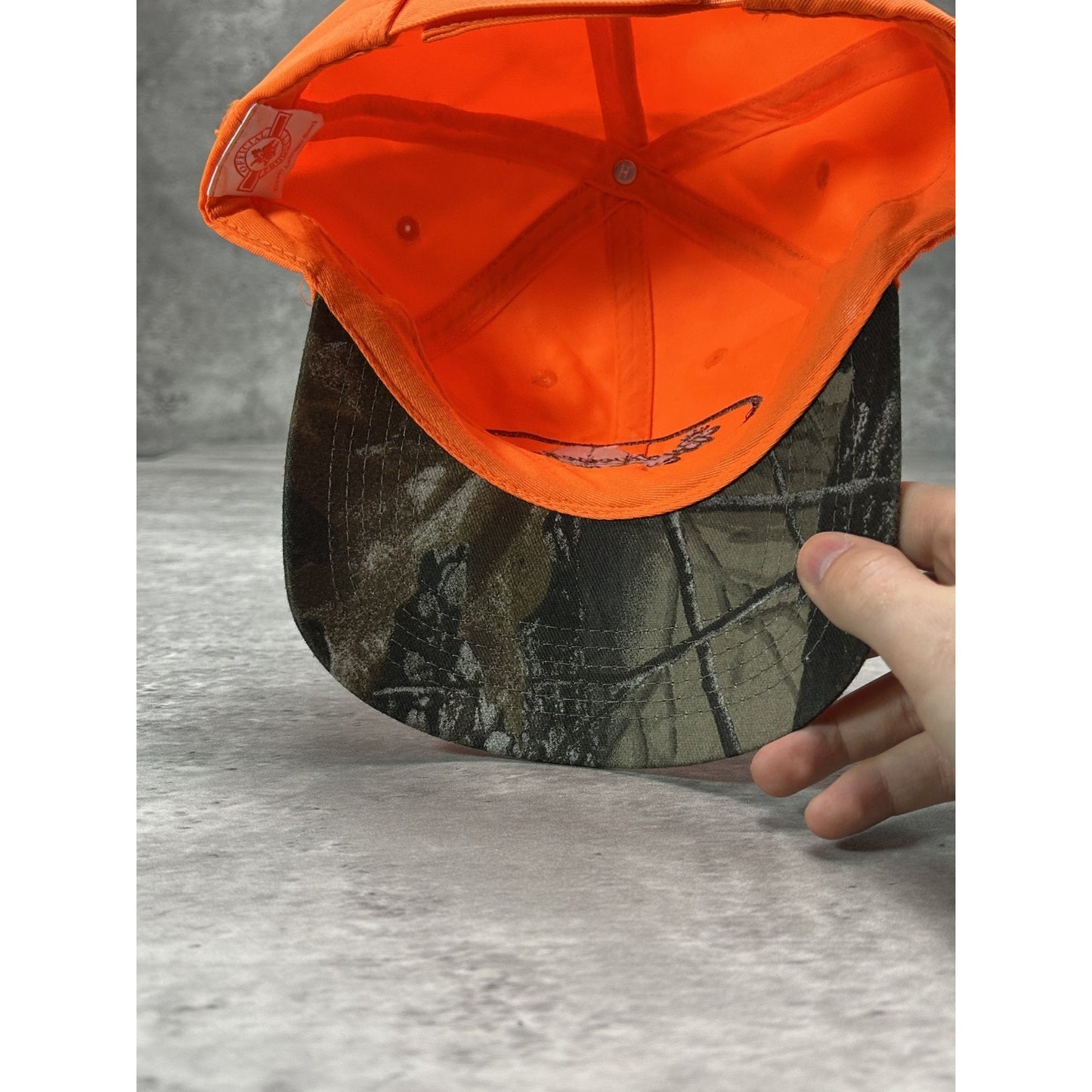 Vintage Budweiser Outdoors Tree Camo Hunting Beer Promo Strapback Hat OSFA
