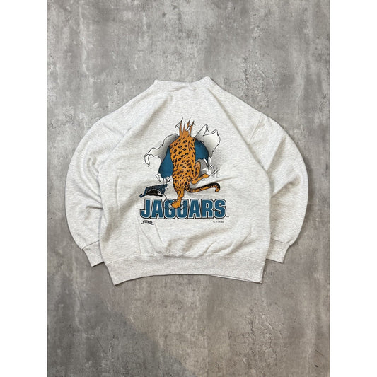 Vintage 1993 Jacksonville Jaguars NFL Banned Logo Chest Buster Sweatshirt Large