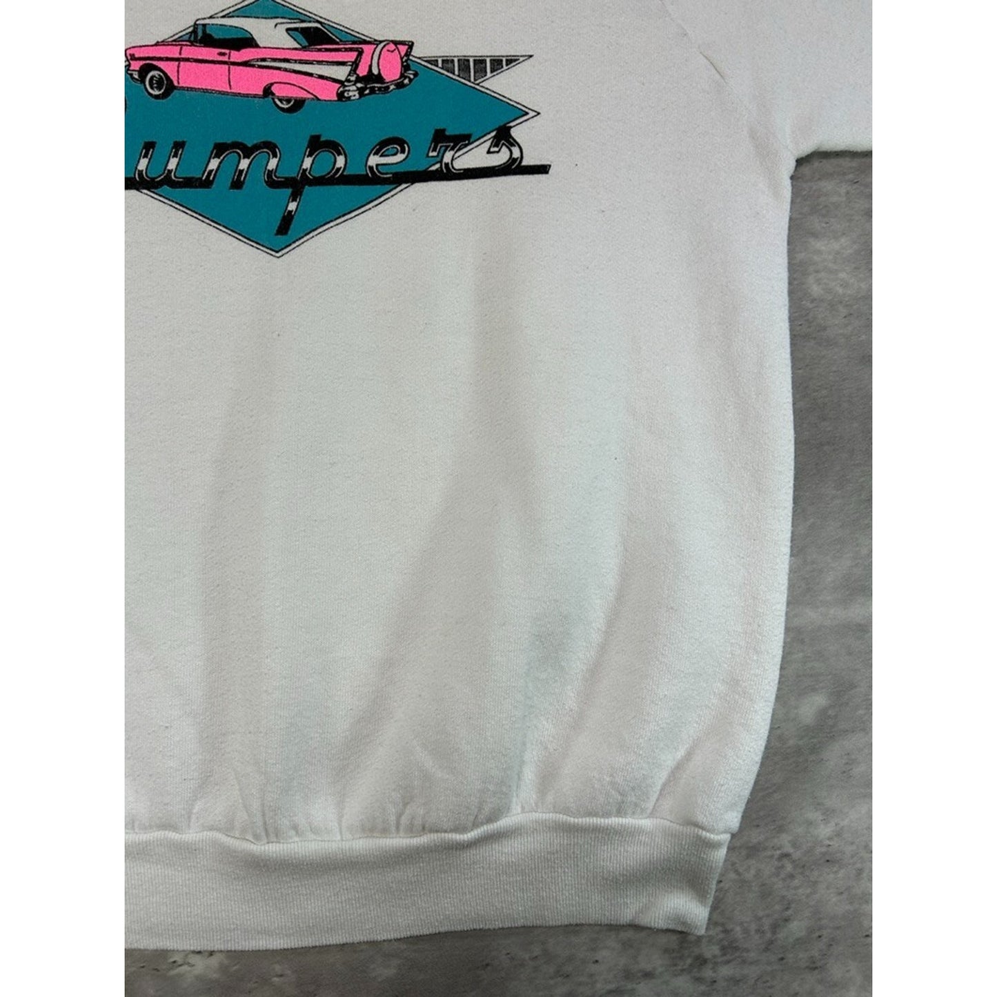 Vintage 80s/90s Bumpers Classic Car Graphic Pullover Sweatshirt Size Medium