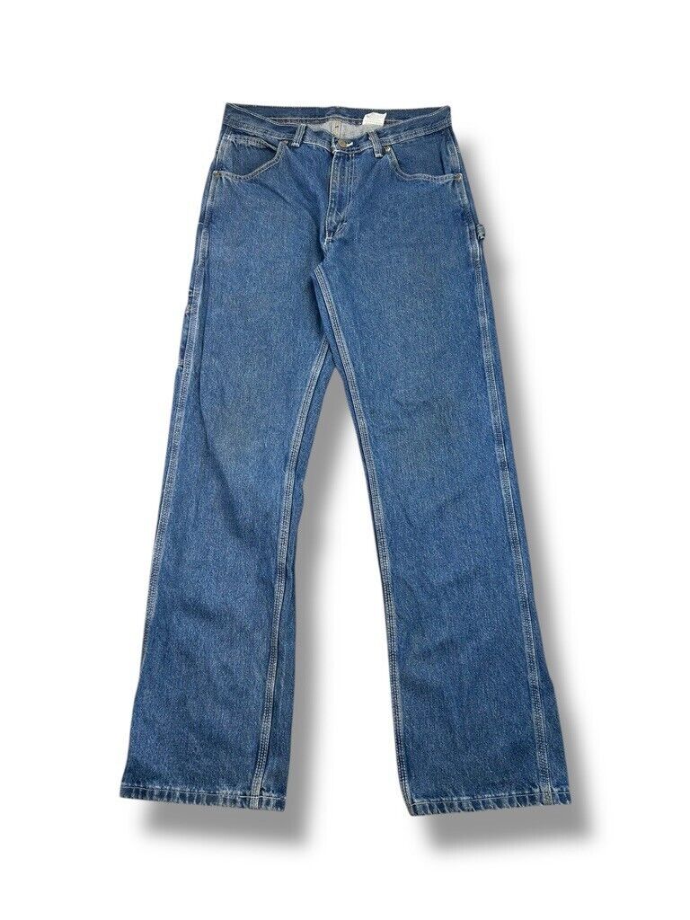 Vintage Key Dark Wash Denim Workwear Carpenter Pants Size 32