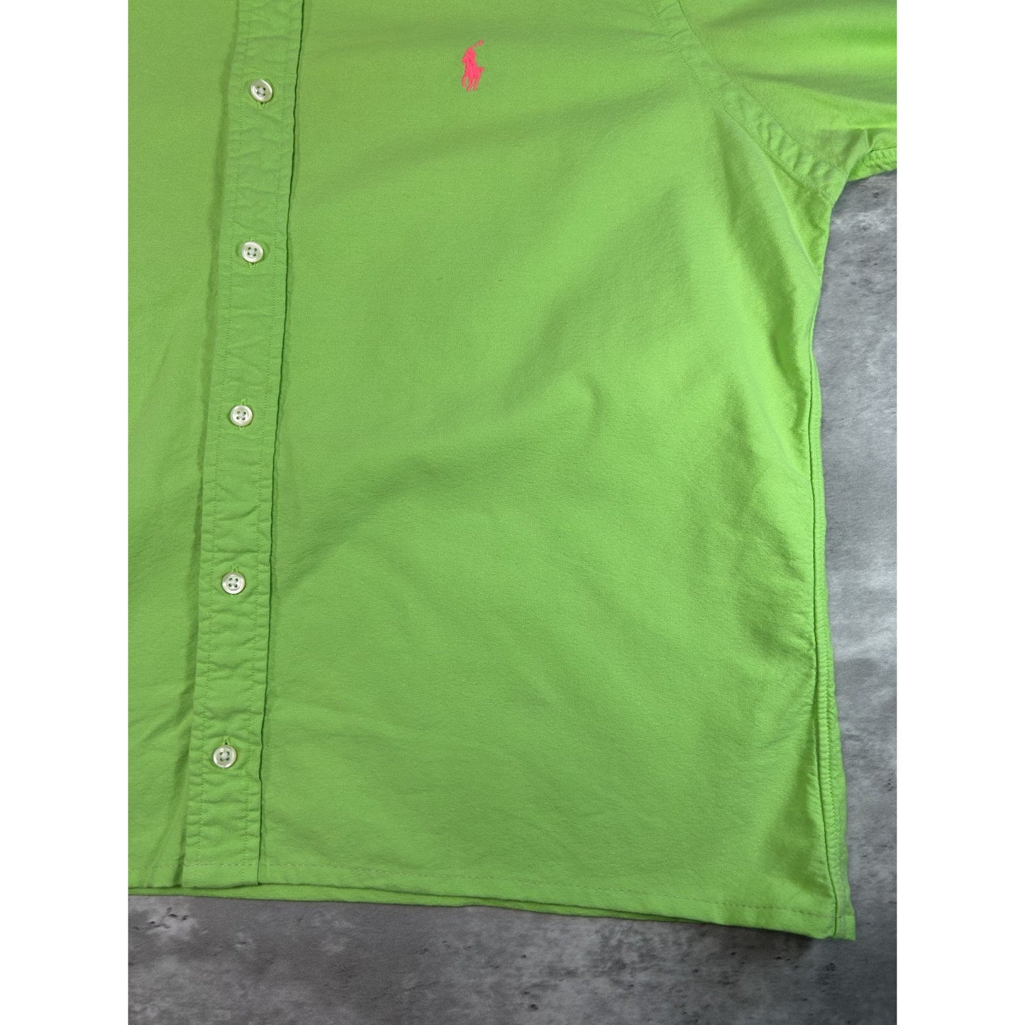 Vintage Polo Ralph Lauren Embroidered Pony Long Sleeve Button Up Shirt Sz Large